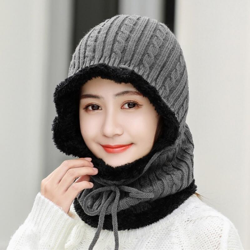 

Unisex Robin Neck Warmer Fur Hat (3 Colors) Black_1310274