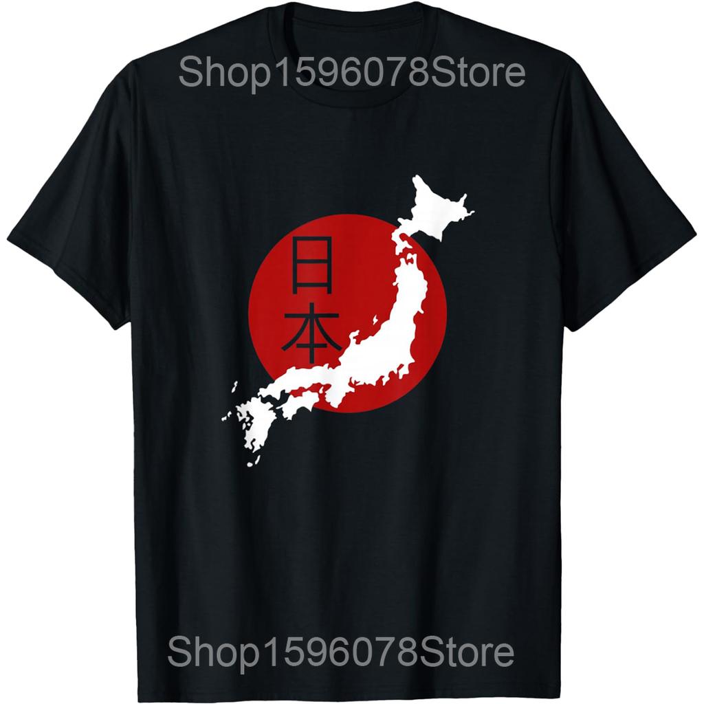 Japan Map T Shirt Japanese Culture Lover Men Women Pure Cotton Humor Streetwear Tee Shirt Short Sleeve Unisex Loose Clothing