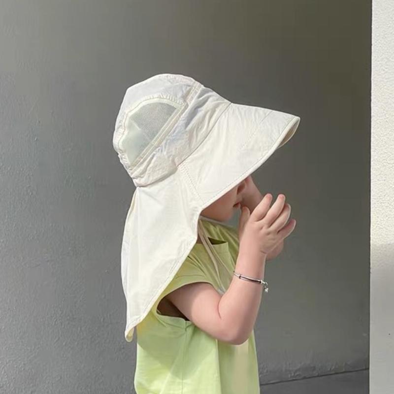 Baby Sun Hat Summer Toddler Sun Hat Breathable Baby Hat with Neck Flap Infant Baby Girl Boy Sun Hat Lightweight Swim Hat