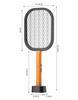 Foldable Electric Mosquito Killer Rechargeable Electric Mosquito Swatter Racket Insect Killer with UV Light Bug Zapper 3500V