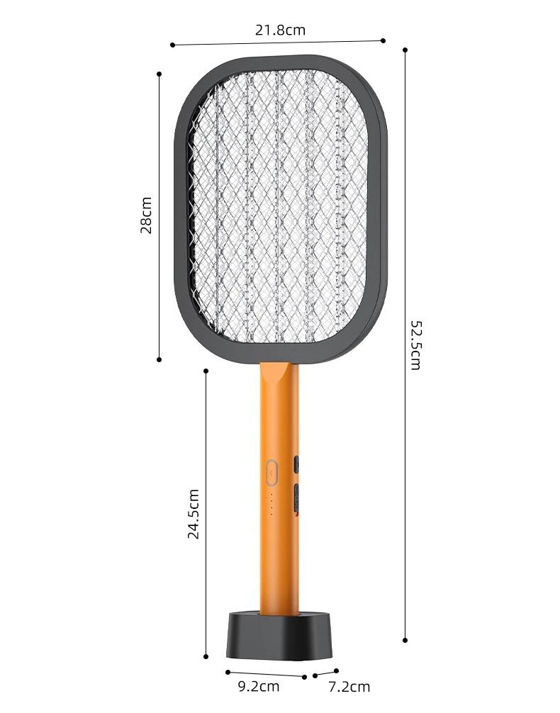 Foldable Electric Mosquito Killer Rechargeable Electric Mosquito Swatter Racket Insect Killer with UV Light Bug Zapper 3500V