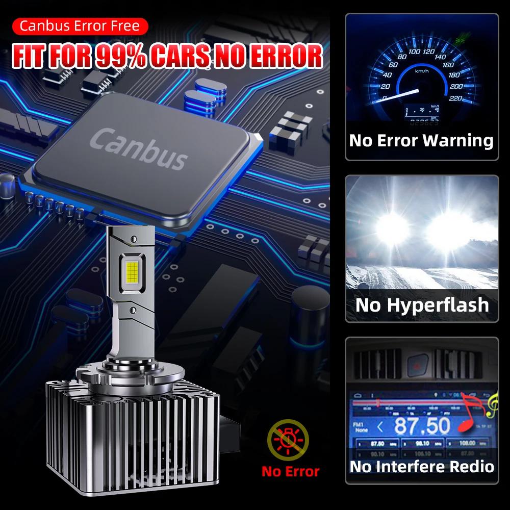 D Series D1S D3S Led Headlight Bulbs 12V 24V Canbus No Error D4S D5S D2S Led Lights D4R D2R Car Lamp Auto Lights 6500K 12V 24V