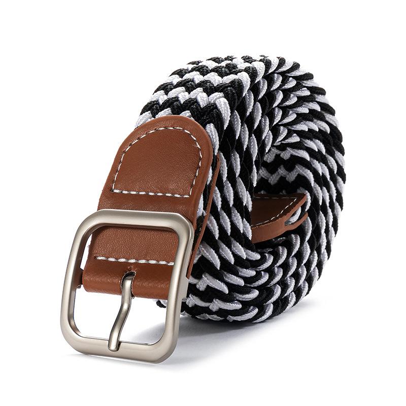 2025 New Woven Belt Men's Pants Belt Women's Jeans Belt Instagram Style Youth Canvas