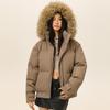 Men Women Cotton-padded Coat Women's Winter Hooded Parkas Fur Collar Thicken Warm Outerwear Cotton Coat Male Outdoor Parkas