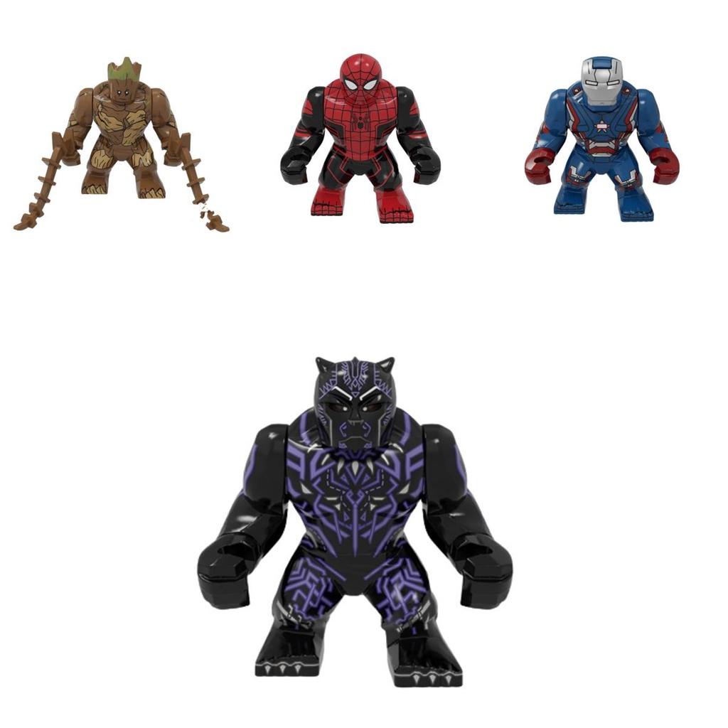 Marvel Superheroes Iron Man Loki Groot Building Blocks Big Figures Toys Diy Kit