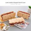 Cookie Shape Pencil Box Cartoon Design Makeup Storage Bag Stationery Holder Cosmetic Pouch  Unisex