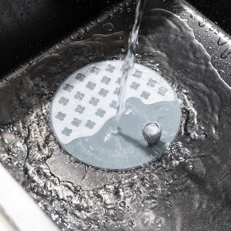 Floor Drain Anti-Odor Cover Silicone Mat Sewer Anti-Odor Device Bathroom Sealing Cover Toilet Seal Cover Stopper