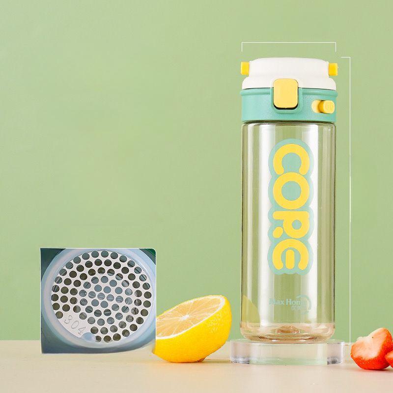 

Спортивная фитнес-кружка для мужчин и женщин, переносная пластиковая бутылка для воды, студенческая, устойчивая к падениям и утечкам, летняя, прямоугольная, для питья 550ml