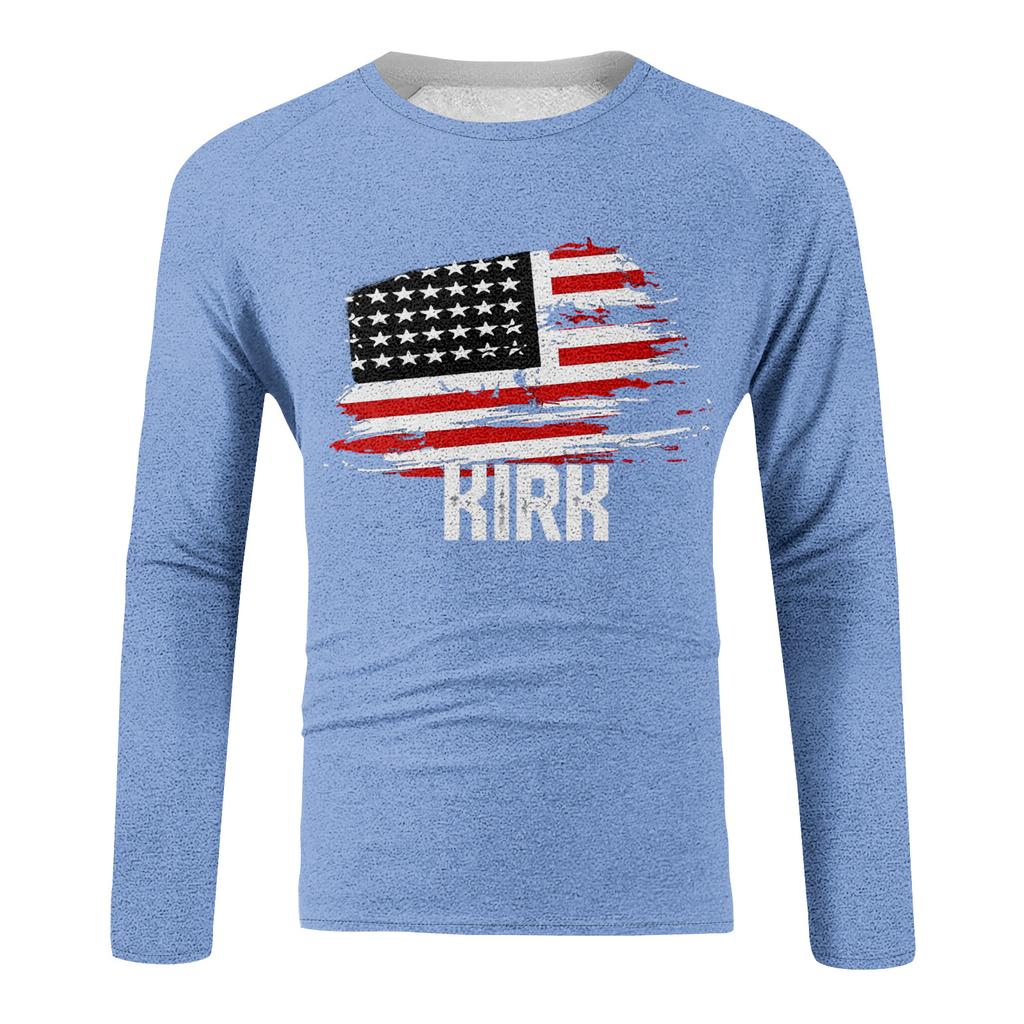 Casual printed raglan sleeve men's long sleeve top