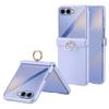 For Samsung Galaxy Z Flip7 5G Case with Tempered Glass Film Ring Holder Kickstand PC Phone Cover