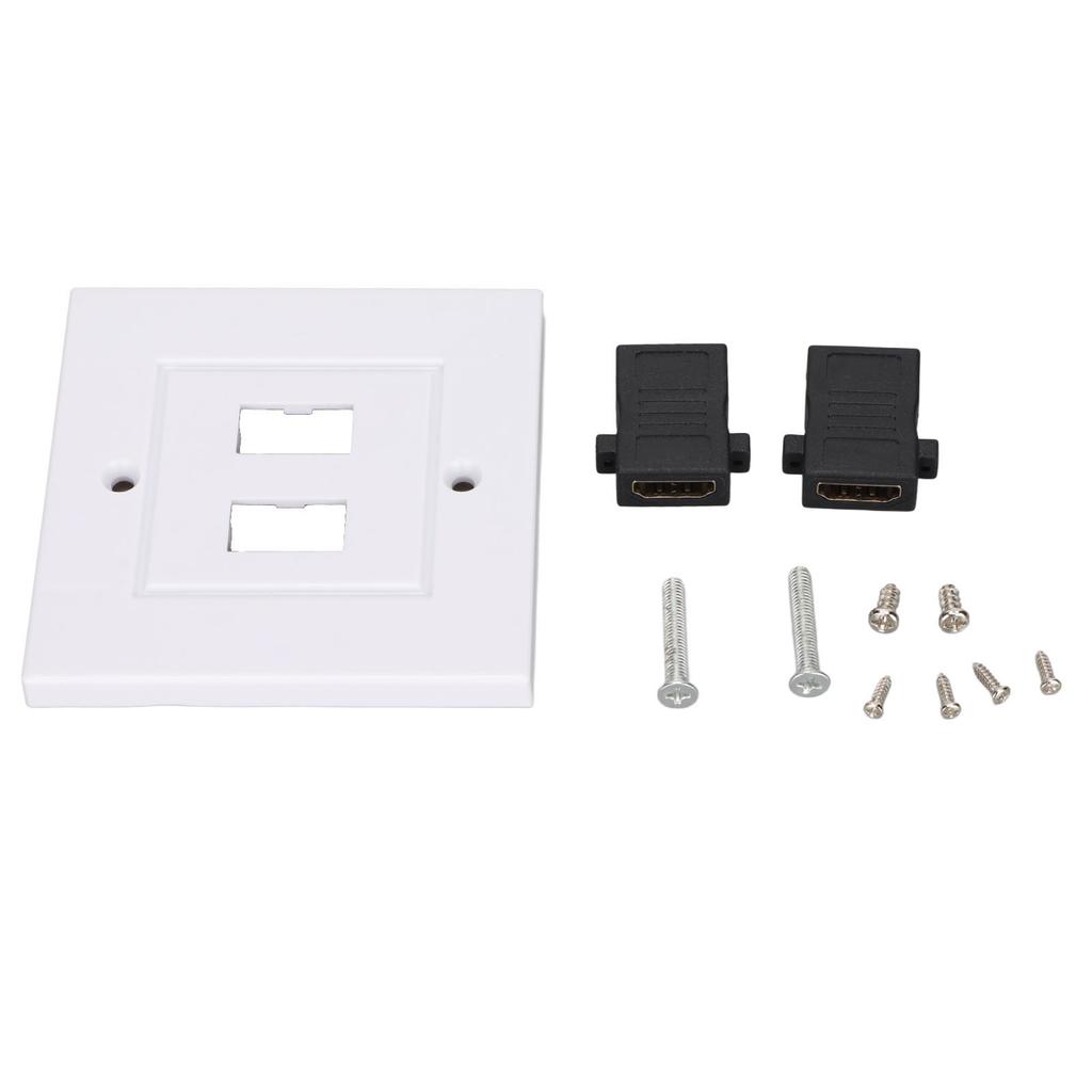 2 Port HD Multimedia Interface Wall Panel HD Multimedia Interface Socket Panel Cable Extension Coupler