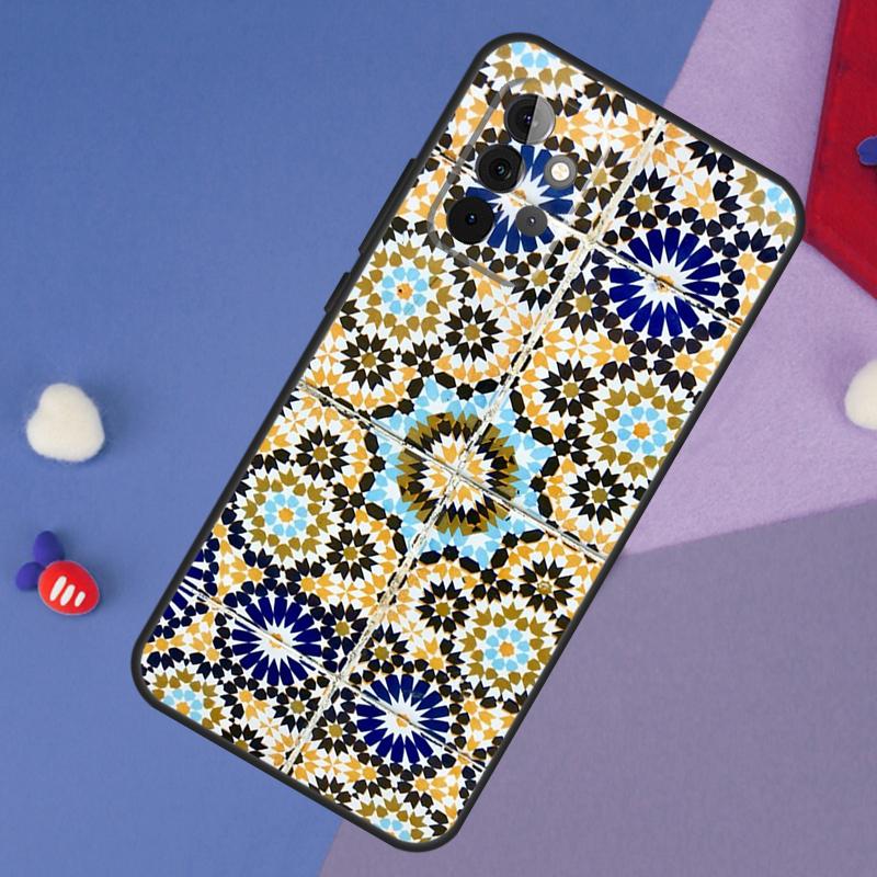 Moroccan Tile Case For Samsung Galaxy A14 A56 A36 A26 A16 A06 A54 A34 A12 A32 A52 A13 A33 A53 A15 A35 A55