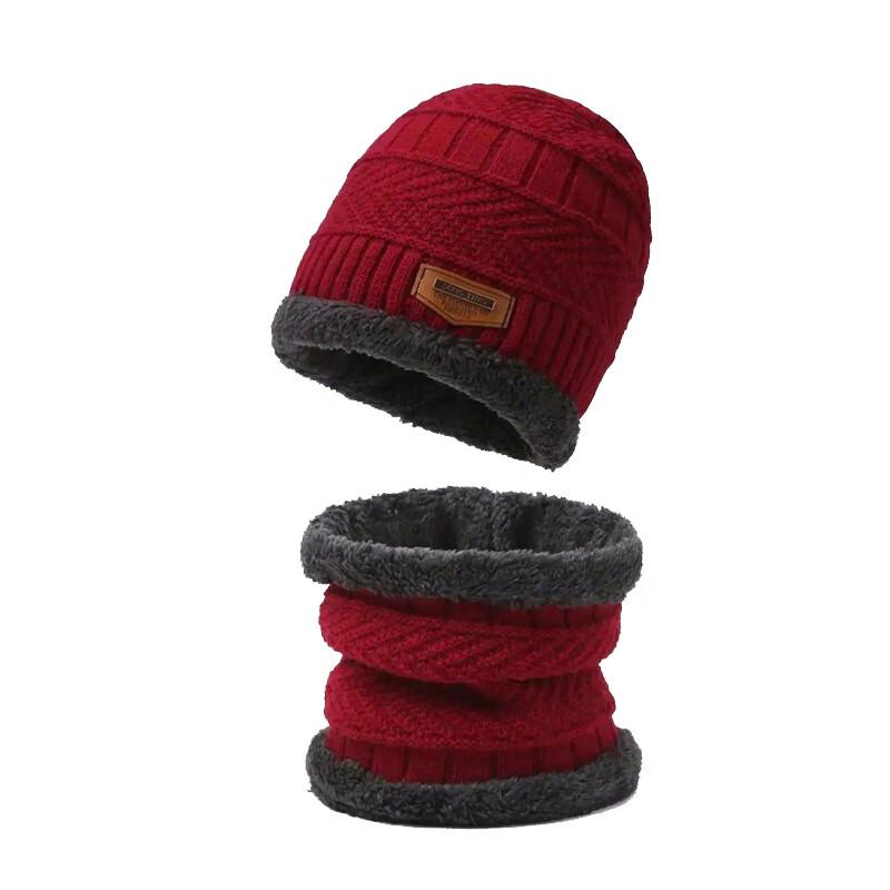 Fleece-Lined Winter Knit Hat & Touchscreen Gloves Set