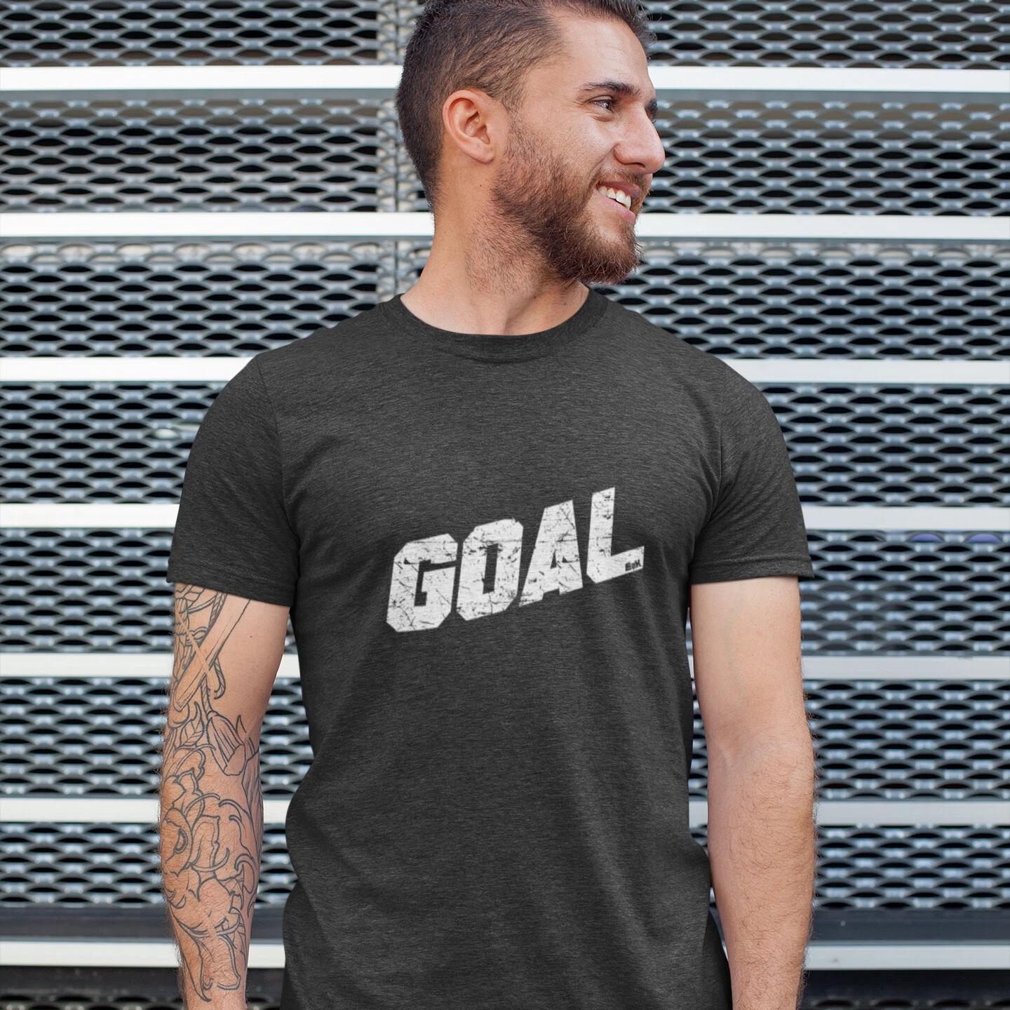 E2K Цель Унисекс Футболка цели футбол футбол чемпионат мира премьер-лига чемпион L