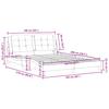 LED Bed Frame Without Mattress  Zadar  Black and White 160 X 200 Cm