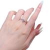 Simulation Diamond Ring 7 * 7Mm Heart-Shaped White Diamond Temperament Wedding Ring Women'S Daily Life