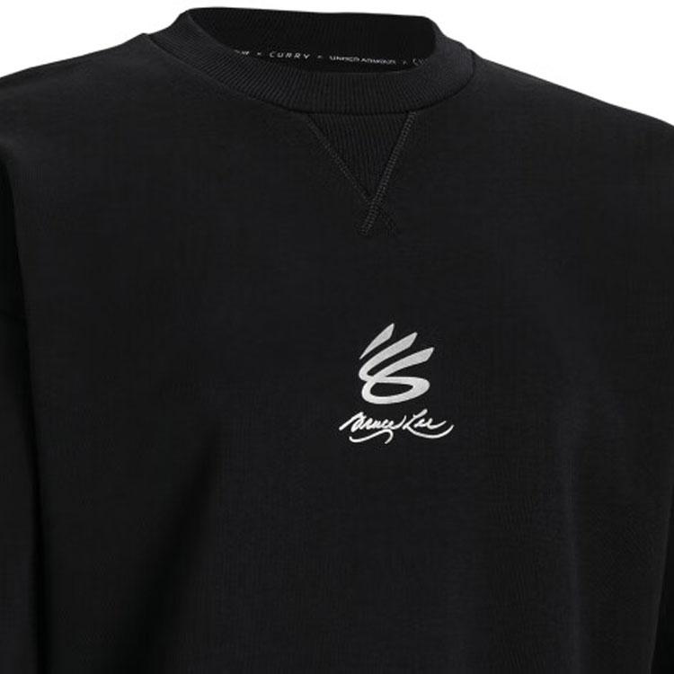 Under Armour Curry X Bruce Lee Collaboration SS24 Spring Collection Dragon Pattern Printed Pullover Crewneck Sweatshirt Women Sweatshirt 1385300-001