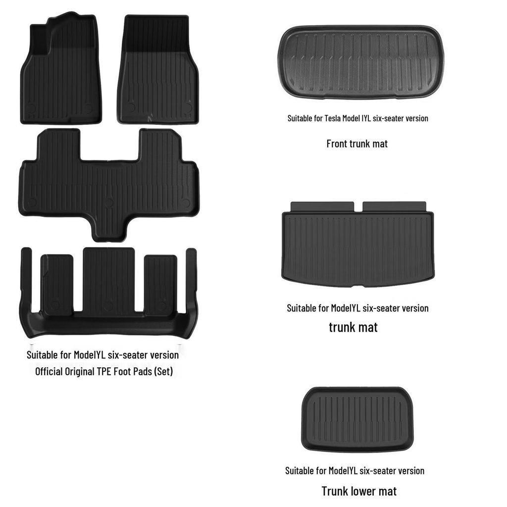 Tesla YL Model Foot Pads: TPE2026 for Six-Seater Car Modification Accessories