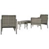 Vidaxl 5-Cz. Set da Giardino, Cuscini, Grigio, Rattan PE