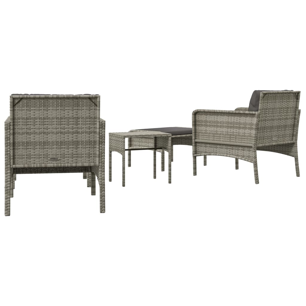 Vidaxl 5-Cz. Set da Giardino, Cuscini, Grigio, Rattan PE