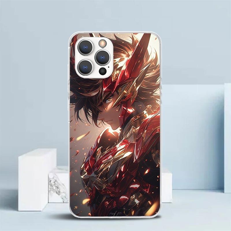 Saint Seiya Cool Soft Cover for iPhone 16 17 Air 15 14 Pro Max 16E Phone Case 13 Mini 12 11 7 SE 8 Print Pattern Fit Cases 16 17
