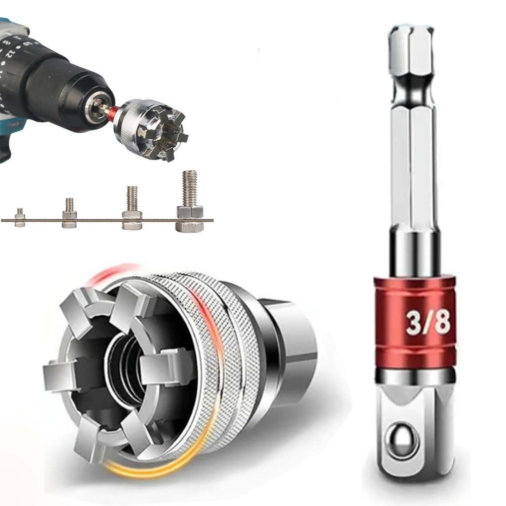 10 mm - 19 mm Universeller Steckschlüssel-Satz für 3/8" Ratsche, Drehmomentschlüssel und Bohrmaschine