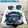 3pcs Custom Name Minnesota Logo Bedding Set Includes 1 Duvet Cover & 2 Pillowcases for All Seasons Dormitory Home Decor Christmas gifts