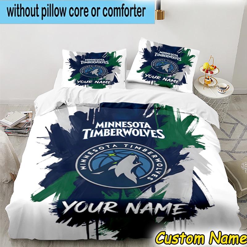 3pcs Custom Name Minnesota Logo Bedding Set Includes 1 Duvet Cover & 2 Pillowcases for All Seasons Dormitory Home Decor Christmas gifts