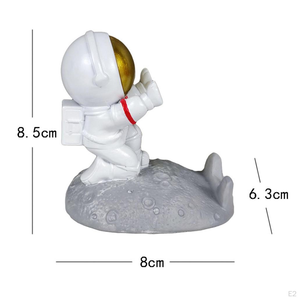 Creative Resin Astronauts Ornaments Stand Figurine Crafts Mobilephone Support for Table Desktop