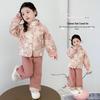 Winter Hanfu Tang Suit: Chinese Style Padded Two-Piece Set for Little Girls