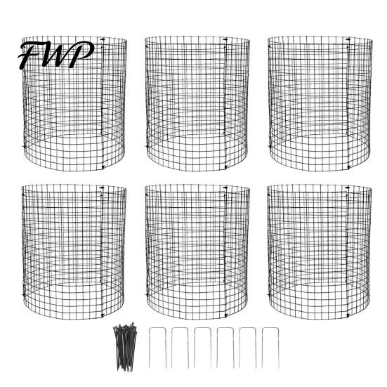 Garden Wire Mesh Fence Plant Protector Cage, Panels with Stakes And Zip Ties, Metal Corrosion Resistant Cage for Protecting Vegetables Flowers