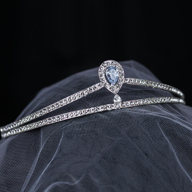 Bridal Crown Headdress Rhinestone Crown Wedding Veil Diamond Clothing Eighteen Year Old Adult Ceremony Birthday Princess Hair Accessories