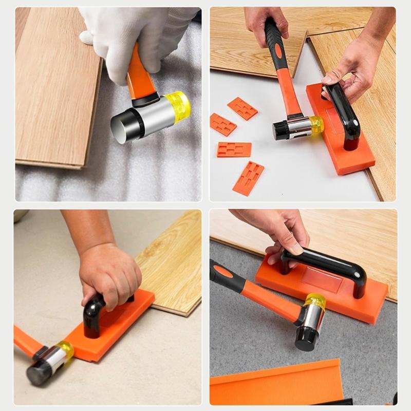 Laminate Wood Flooring Installation Kit with Spacers Hardwood Floor Fitting Tool Set Tapping Block Pull Bar and Mallets
