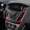 For Ford Focus SE ST MK3 2012 2013 2014 Real Soft Carbon Fiber Sticker LHD Car Central Control Air Outlet Frame Trim Accessories