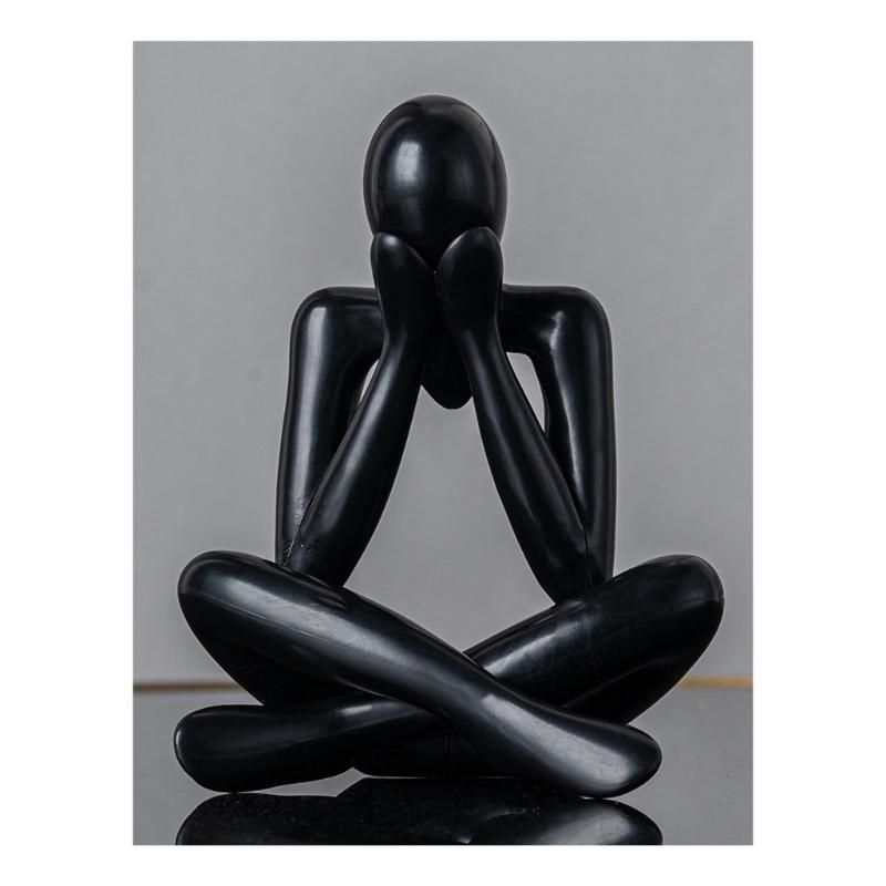 Abstract Thinker Figurine Sculpture Modern Art Homes Decors Plastic Statue for Living Room or Office Bookshelf Display