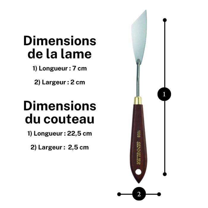 Painting Knife - Sennelier - No. 1008 - Wooden Handle - Steel Blade