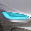 2 Pcs Car Headlight Protective Film Front Light Transparent Smoked Black TPU Sticker For Tesla Model X  car Accessories