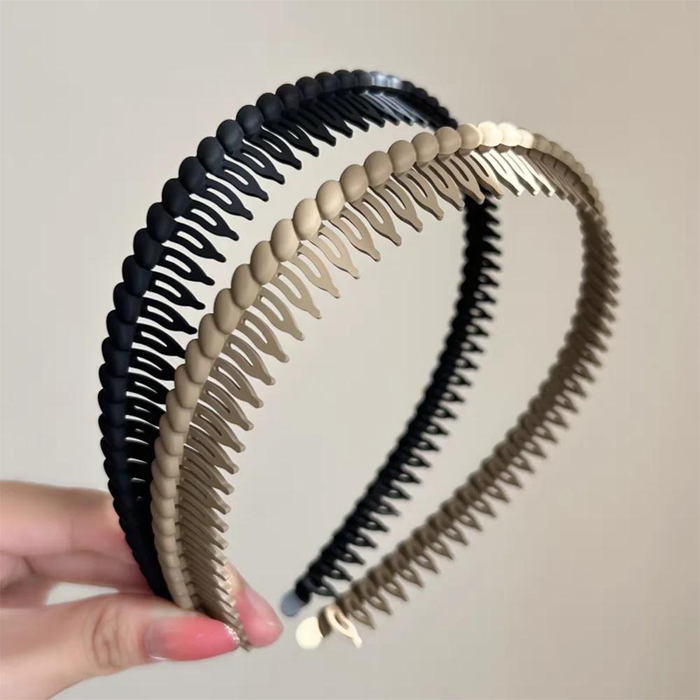 2pc Good Solid Tooth Simple Style Hairbands Headbands for Women Girls Men Sport Washface Non-slip Korean Hair Accessories Tool