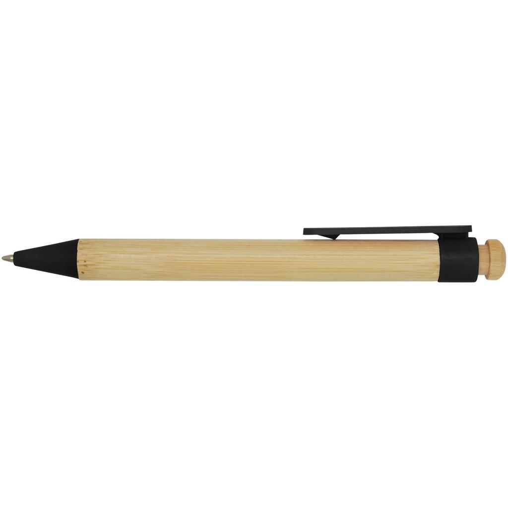Bamboo pen and recycled plastic "Rattan" Deep black