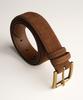Beoteunseoul Minimal Square Suede Belt (Cowhide/Brown)