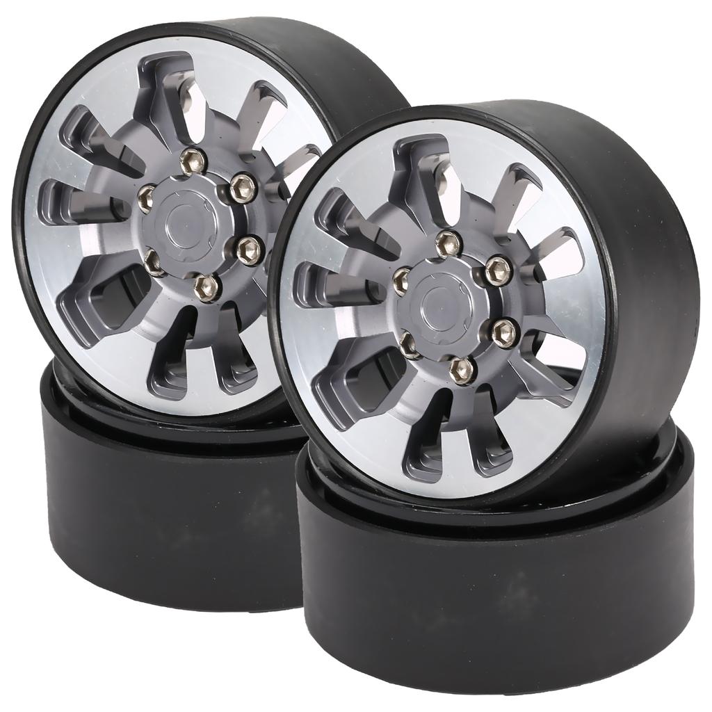 Metal Wheel   Beadlock Wheel  s Hub 4pcs Compatible with   SCX10 90046    4   D90 RC Car