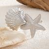 Hip Hop Large Starfish Scallop Open Cuff Bangles for Women Adjustable Exaggerated Wide Gold Color Upper Armband Bracelets Femme Aesthetic Jewelry
