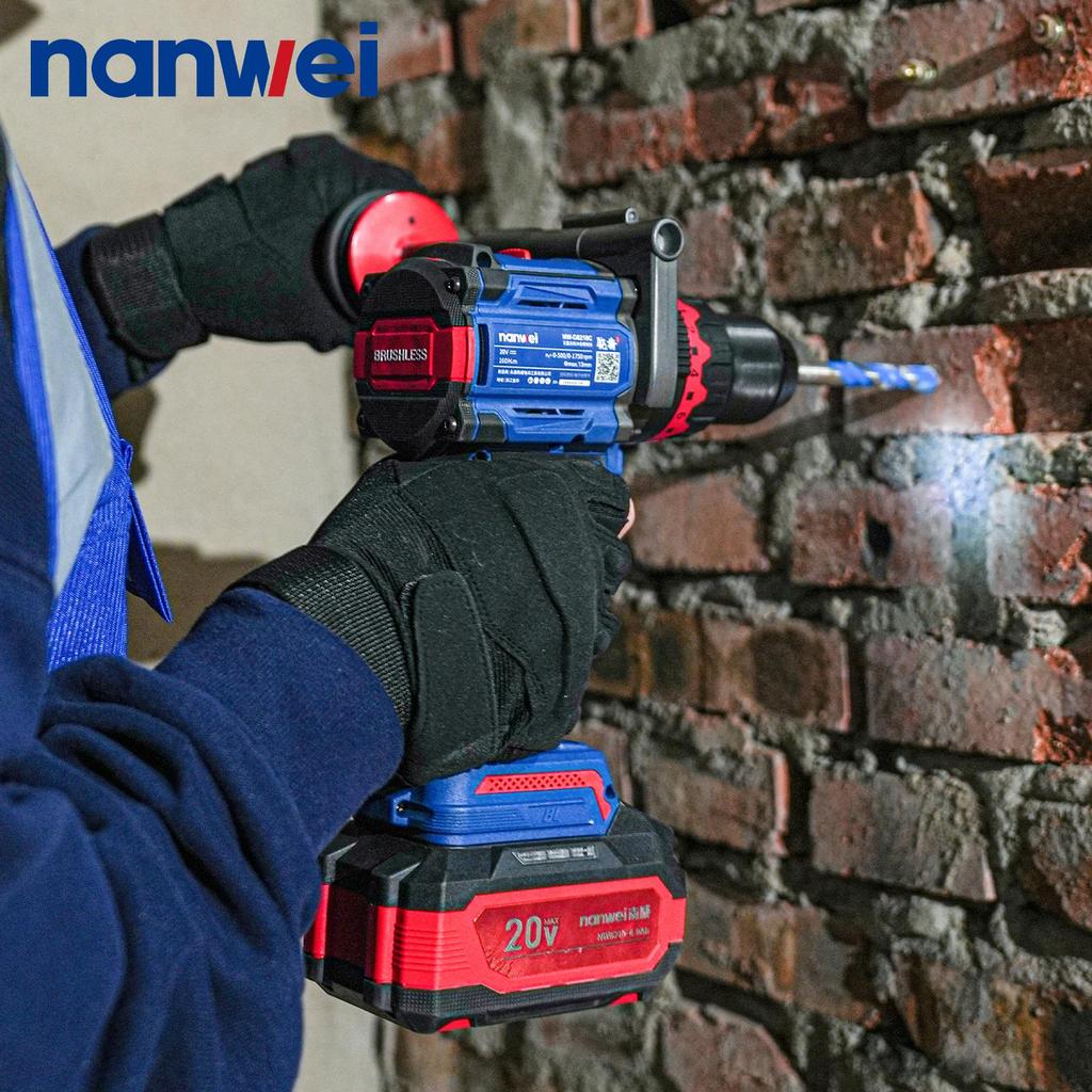 160N Electric Screwdriver NANWEI 13 Mm with Self-locking Chuck and Gyroscope Function, for Drilling Ice