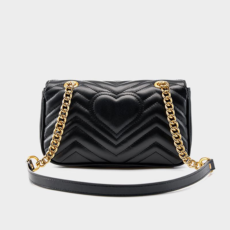 Umhängetasche aus echtem Leder für Damen, Oberschichtleder, Schultertasche, Tragetasche, Shopper-Clutch mit Kette