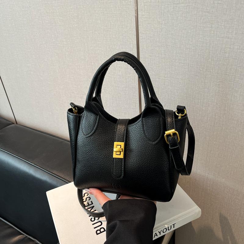 

Модная сумка-ведро через плечо с узором личи, свежая, новая, персонализированная, портативная, для женщины