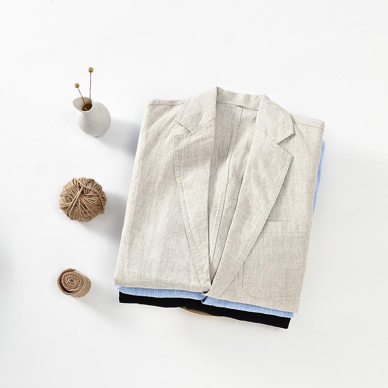 2026 Herren Schlanke Lässige Leinenjacke E030