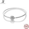 20 Style Original 17CM-20CM 925 Silver Snake Basic Bracelet Heart Moon Star Women DIY CZ Jewelry Fit Beads Charm