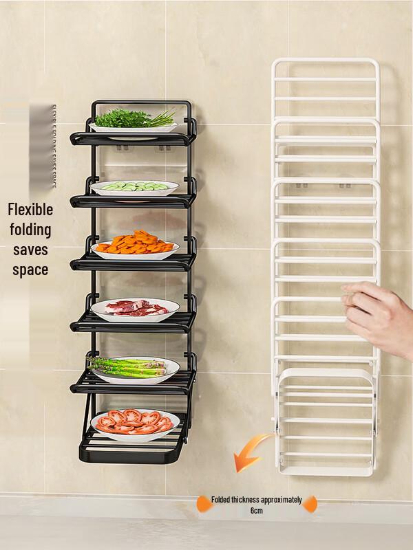 Shixun Foldable Multi-layer Kitchen Prep Storage Rack