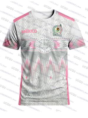 2026 México Camiseta de Fútbol Hombres Mujeres Ropa Impresión 3D Deportiva Casual Exterior Entrenamiento Diario Secado Rápido Camiseta para Hombre Tops