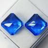 Natural Flawless BLUE Sapphire 18.40 Ct CERTIFIED Loose Gemstone Square Shape
